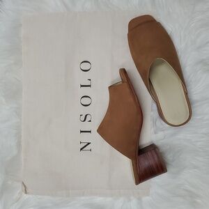 Nisolo Paloma Open Toe Suede Mule Size 6.5